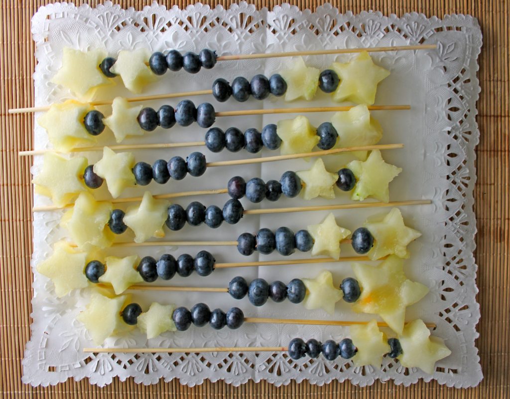 Brochetas de frutas