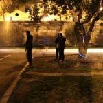 Actividad de educación física con luz